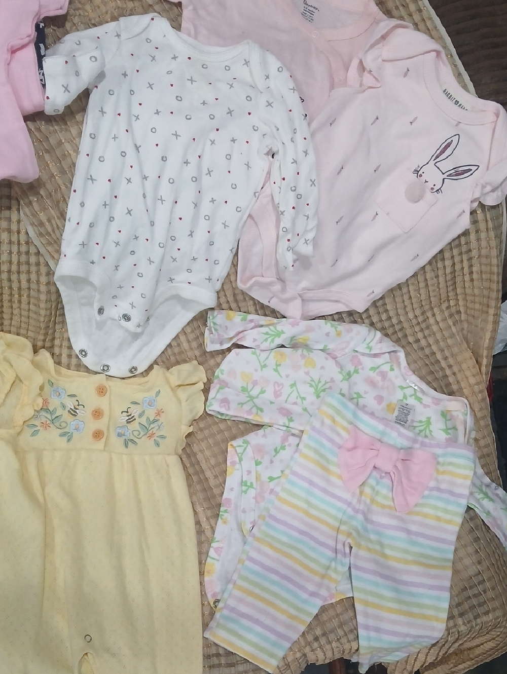 Baby Girls Multi-Color One-Piece & Pants Set - Soft Pastels